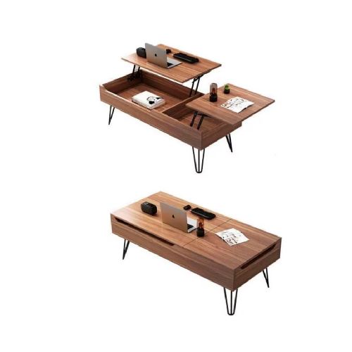 Mesa Ratona Auxiliar Doble Elevación 120cm con Patas • GoStore