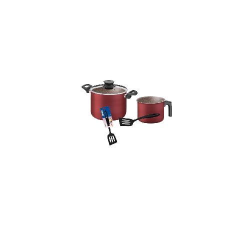 Set de Tramontina Olla C/ Asas 11,8l + Hervidor 1l con Espatula Nylon y Cuchara • GoStore