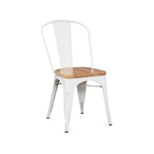 Silla Tolix Unsi Furniture C/asiento De Madera • GoStore