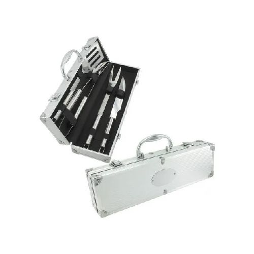 Set de Asador Acero de 4 Piezas en Maletin de Aluminio • GoStore