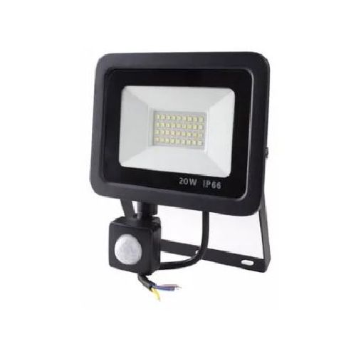 Foco Reflector Led 20w C/sensor Luz Fría - 1 Año De Garantía - Lamparas Uy