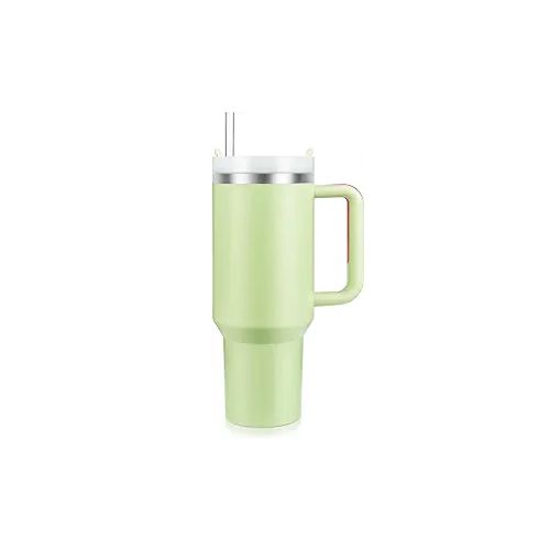 Vaso termico de acero con asa - Verde Claro — Mis Petates