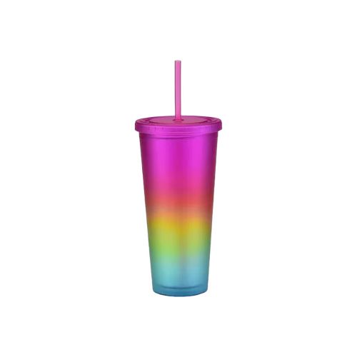 Vaso multicolor con sorbito — Mis Petates