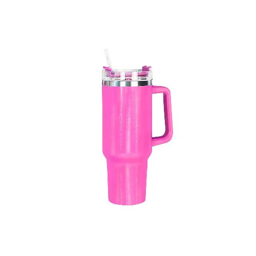 Vaso termico de acero con asa - Fucsia — Mis Petates