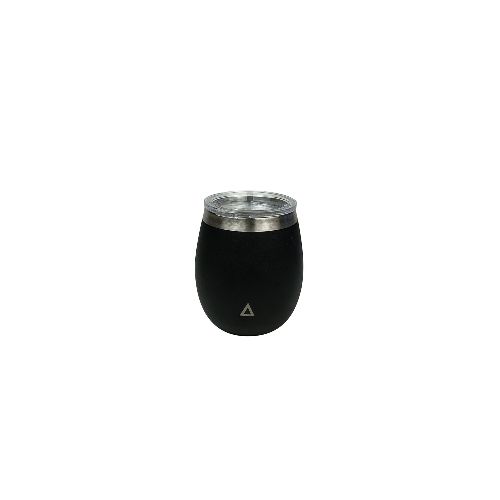 Mate de acero inoxidable con tapa - Negro — Mis Petates