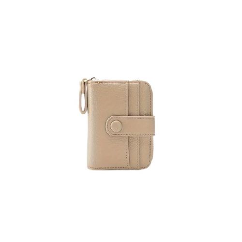 Billetera tarjetero con cierre 11*8.4*2.5cm - Beige — Mis Petates