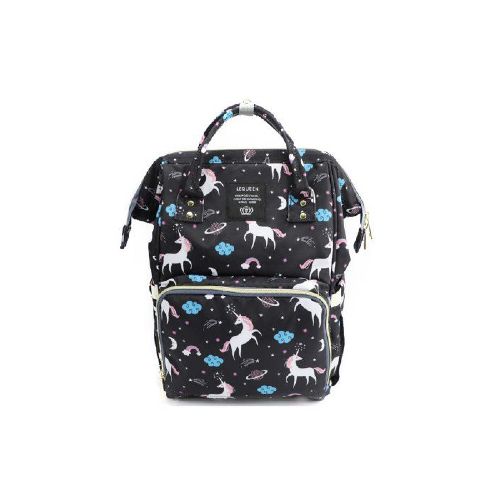 Mochila Maternal - Unicornio Fondo Negro — Mis Petates