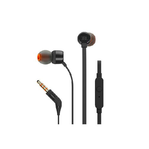 AURICULARES JBLT110BLK NEGRO CON MICROFONO JBLT110BLK-JBLT110BLK