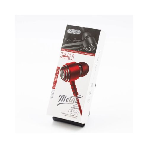 AURICULARES CON CABLE IN EAR MF023 ROJOS HL011RD2-HL011RD2