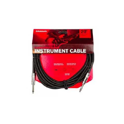 CABLE GUITARRA DADDARIO PWBG20 BLK 6MTS PWBG20BK-PWBG20BK