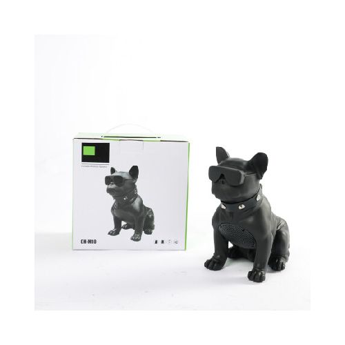 PARLANTE PORTATIL BLUETOOTH CH-MDOG CHICO DISEÑO PERRO NEGRO DW008-DW008