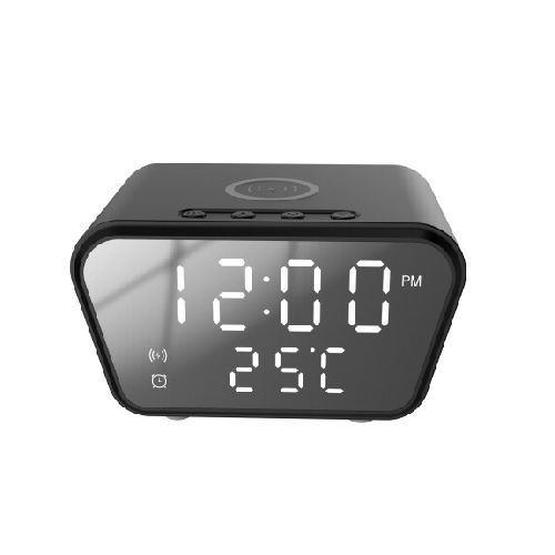 RELOJ DESPERTADOR LED CON CARGADOR INALÁMBRICO PARA CELULAR WC216-WC216