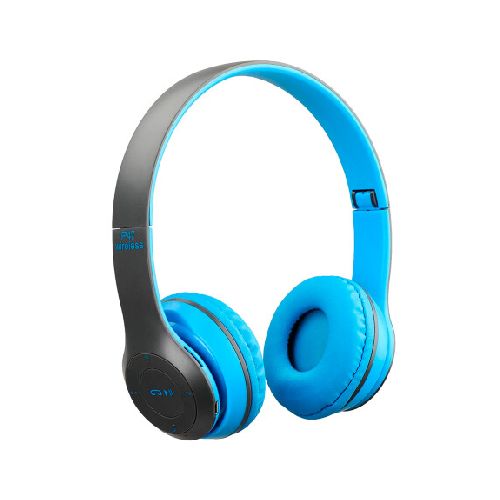 AURICULARES INALAMBRICOS BLUETOOTH VINCHA P47 ECONOMICOS AZULES DW1693-DW1693