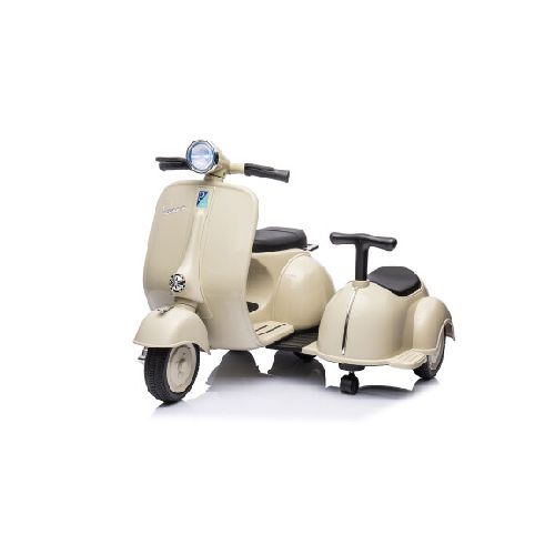 MOTO A BATERÍA PARA NIÑOS VESPA SIDECAR CON ASIENTO PARA ACOMPAÑANTE A8809-A8809