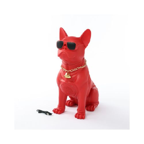 PARLANTE PORTATIL BLUETOOTH CH-MDOG CHICO DISEÑO PERRO ROJO DW008R-DW008R