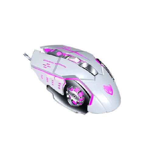 MOUSE GAMER CON CABLE TWOLF V6 BLANCO CONSV6WHT-CONSV6WHT