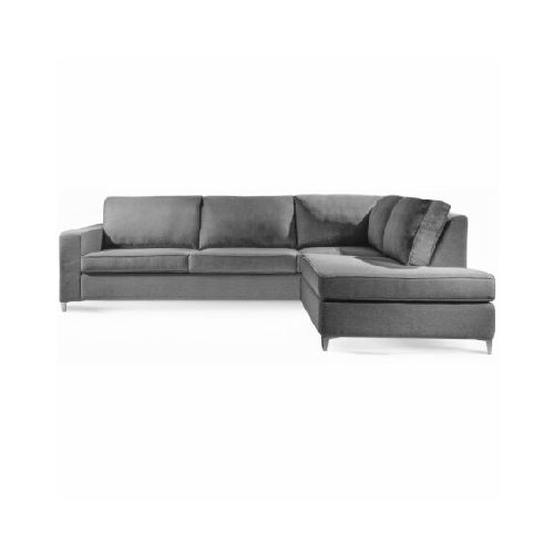 Sofá 4020 3 cuerpos con Chaise en tela - Gris