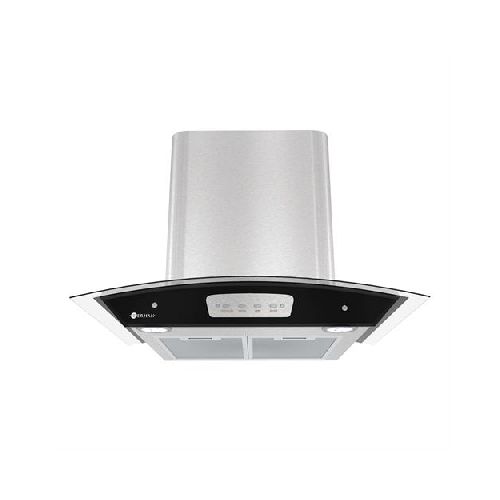 Campana Botones Terhan Vidrio Templado Curvo Y Acero Inox 60 CmÂ - Galaxia