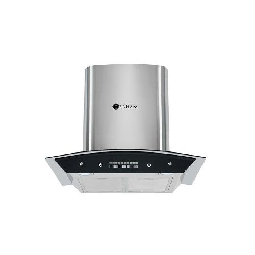 Campana Digital Terhan Vidrio Templado Curvo Y Acero Inox 60 CmÂ - Galaxia