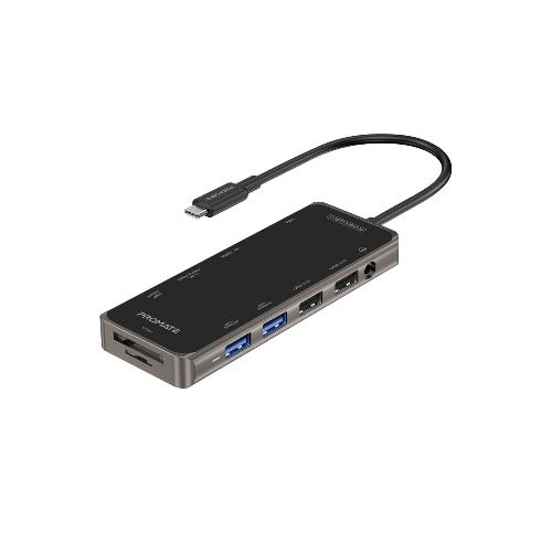 HUB USB-C PROMATE PRIMEHUB-PRO HDMI VGA 3USB LAN AUX SD  Promate