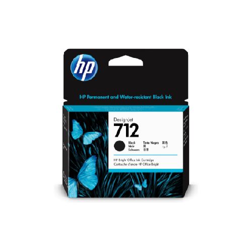 CARTUCHO DE TINTA HP 3ED71A 712 NEGRO 80ML  