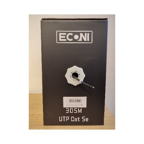 Bobina Cable UTP Cat5e 305m EXT Negro CCA 14105E Econni  Innova