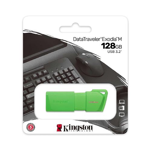 Pendrive USB 3.2 128gb Kingston flash drive Gen 2 verde  