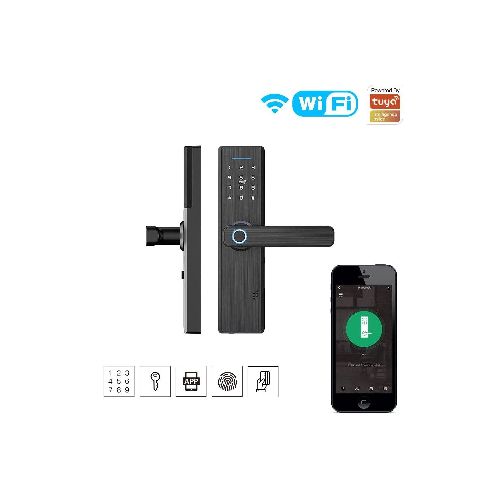 Cerradura Smart Wifi Bloqueos 4 En 1 Black  