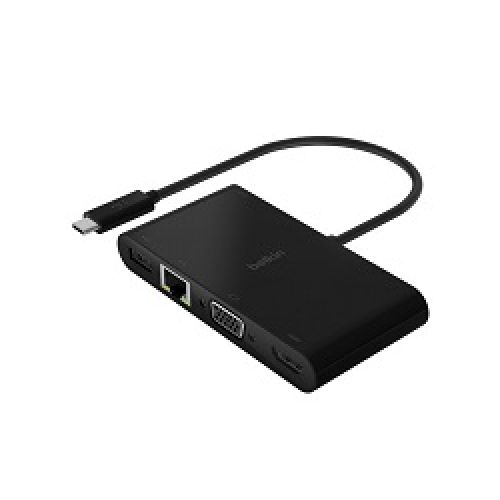 HUB USB-C Belkin Ethernet HDMI VGA USB 100W  