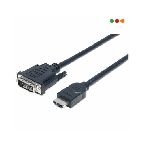 Cable HDMI a DVI-D 24+1 macho/macho 4,5 mts Manhattan  