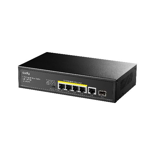 Switch de 5 puertos Gigabit Poe+ Cudy GS1005PTS1 + 1 Sfp  