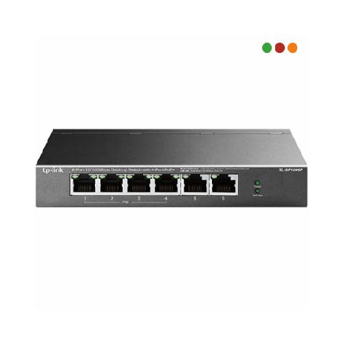 Switch Escritorio de 6 Puertos Tp-link Sf1006p 10/100 4 Poe+  TP-Link