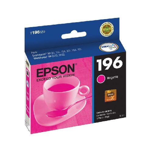 Cartucho de tinta Epson T196 Magenta XP401 XP411 WF2532  