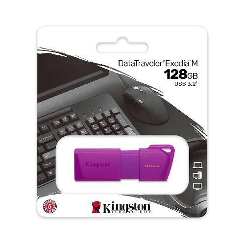 Pendrive USB 3.2 128gb Kingston flash drive Gen 2 violeta  