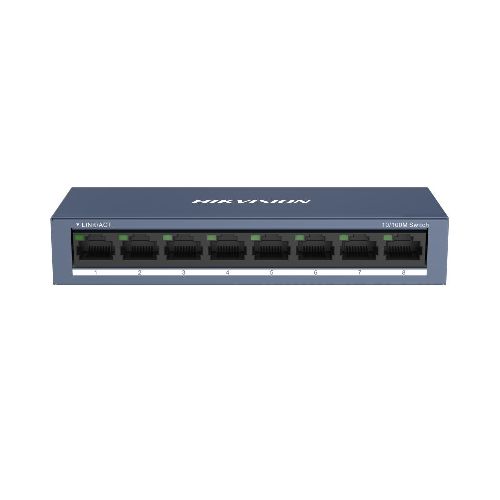 Switch 8 puertos Hikvision DS-3E0108-O Fast Ethernet  