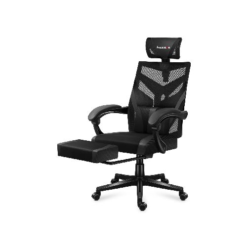 SILLA GAMING HUZARO HZ-COMBAT 5.0 Negro con Reposapiés  