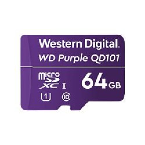 Memoria MicroSD WD Purple 64GB WDD064G1P0C SC QD101  Western Digital