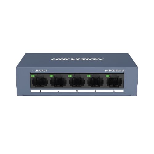 Switch 5 puertos Fast Ethernet Hikvision DS-3E0105-O  