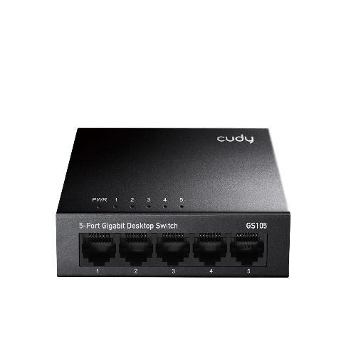 Switch Cudy GS105 5 puertos Gigabit 1000 Mbps Metalico  