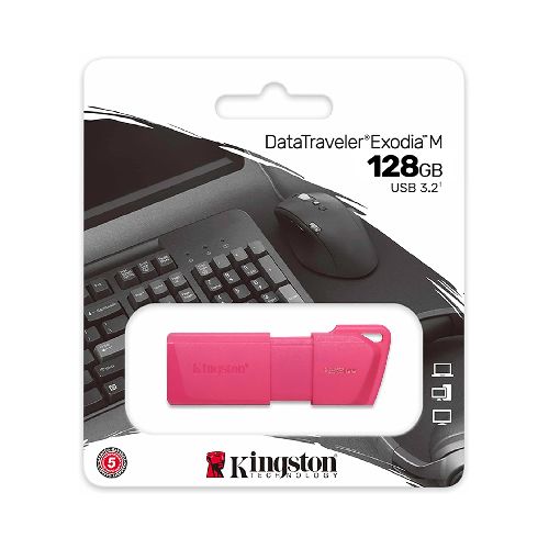 Pendrive USB 3.2 128gb Kingston flash drive Gen 2 rosa  