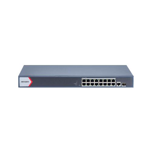 Switch 16 puertos Gigabit Smart POE Hikvision DS-3E1518P-EI  