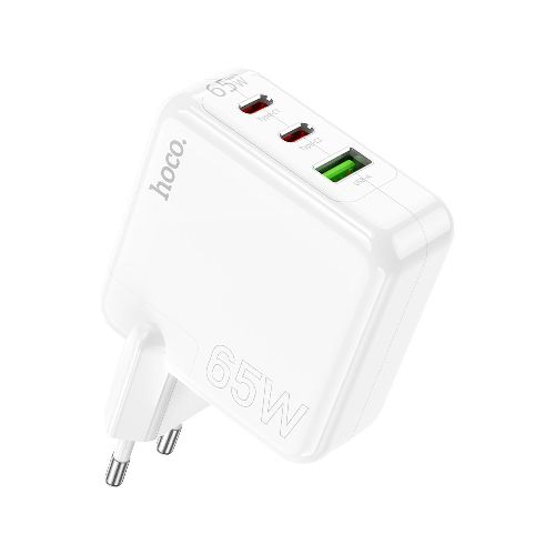 CARGADOR DE PARED 2 USC-C/1 USB-A HOCO C115A EU 65W WHITE  