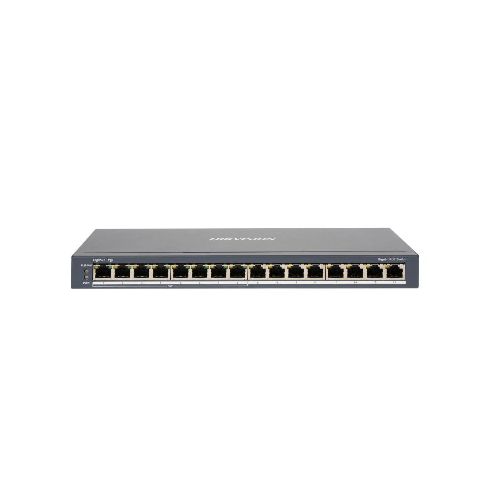 Switch 16 puertos gigabit con 8 POE+ Hikvision DS-3E0516P-O  