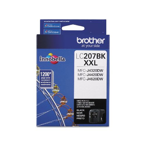 CARTUCHO DE TINTA BROTHER NEGRO LC207BK PARA INKJET MFC4620D  Brother