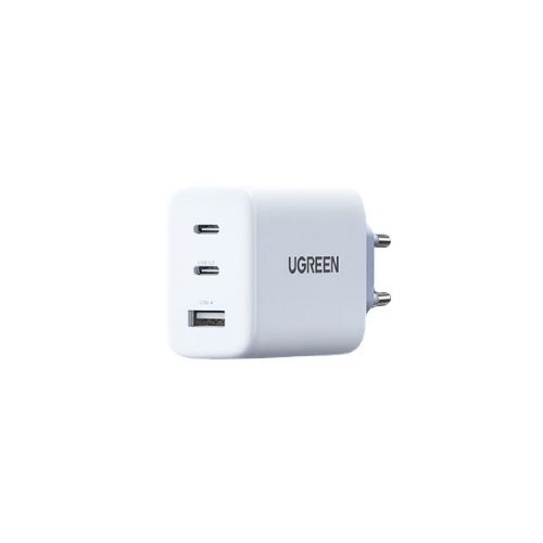 Cargador De Pared Ugreen 65w Usb y 2 usb-c Blanco  