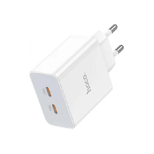 HOCO C108A CARGADOR PARED LEADER 2 USB-C 35W BLANCO  