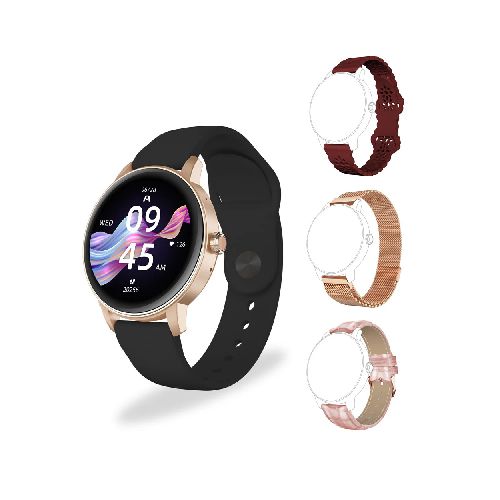 SMARTWATCH de dama ARGOM SKEIWATCH C30 ROSE GOLD + 3 correas  Argom