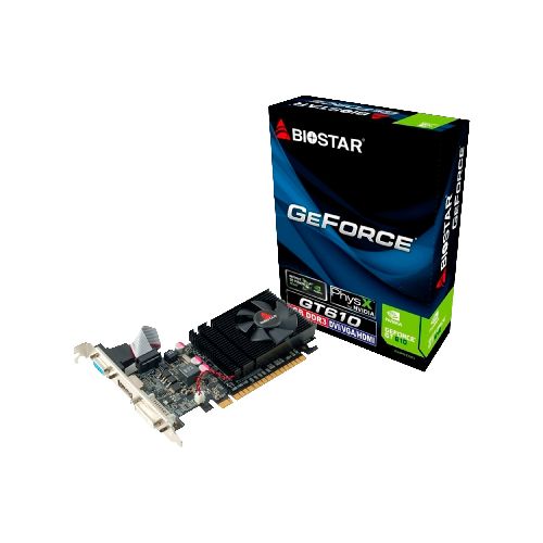 Tarjeta de Video BIOSTAR GT610 de 2GB DDR3 HDMI VGA DVI