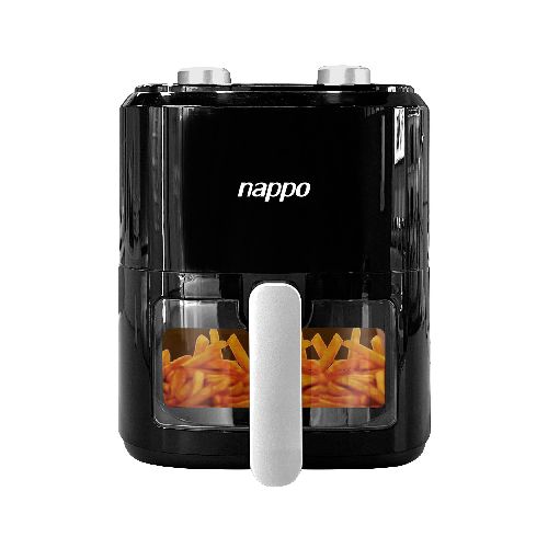 Freidora sin Aceite NAPPO Vision Pro 1350W Extra Grande Capacidad 5 LITROS con Visor Transparente - Negro