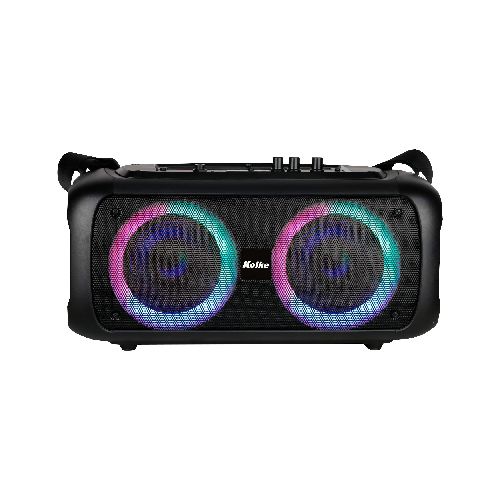 Parlante a Batería KOLKE Party GO 60W RMS Bluetooth Función TWS Micrófono Luces Circulares RGB